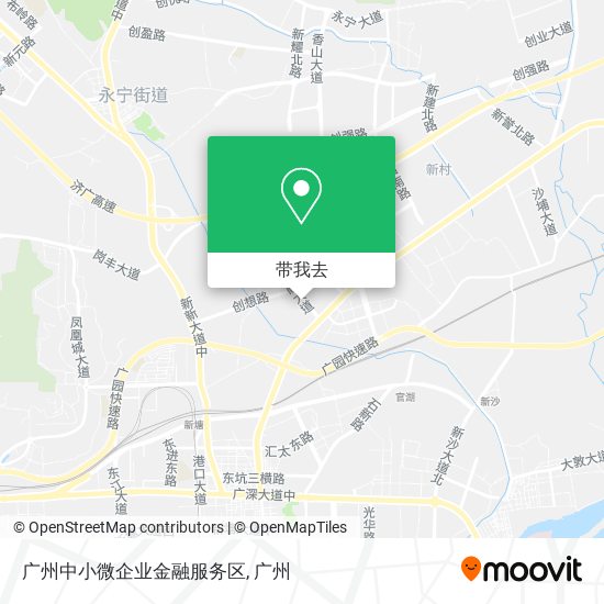 广州中小微企业金融服务区地图