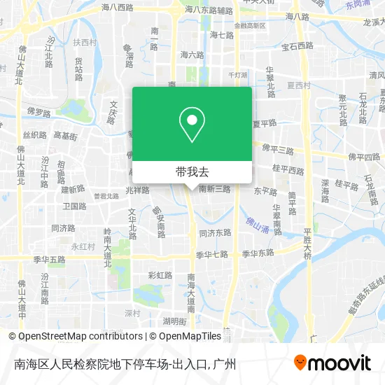 南海区人民检察院地下停车场-出入口地图