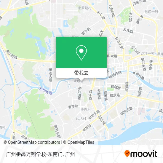 广州番禺万翔学校-东南门地图