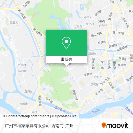 广州市福家家具有限公司-西南门地图