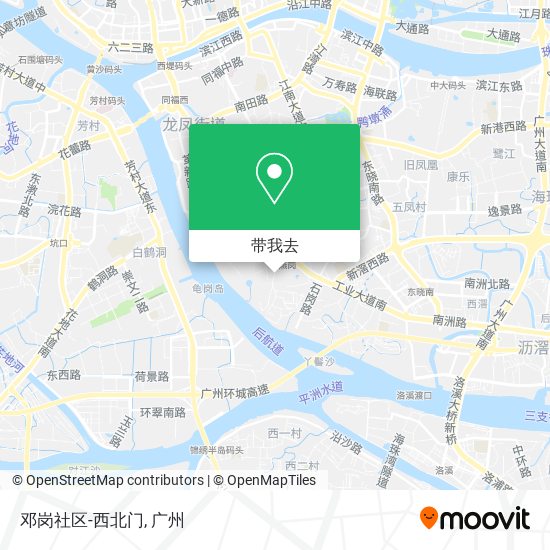 邓岗社区-西北门地图
