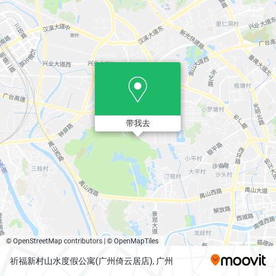 祈福新村山水度假公寓(广州倚云居店)地图