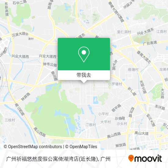 广州祈福悠然度假公寓倚湖湾店(近长隆)地图