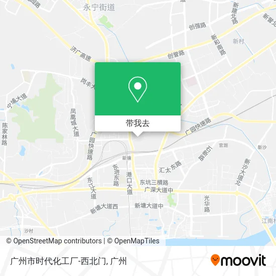 广州市时代化工厂-西北门地图
