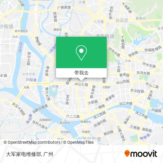大军家电维修部地图