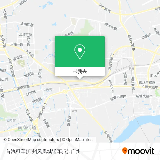 首汽租车(广州凤凰城送车点)地图