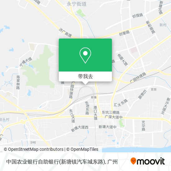 中国农业银行自助银行(新塘镇汽车城东路)地图