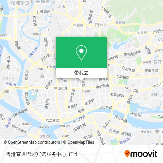 粤港直通巴迎宾馆服务中心地图
