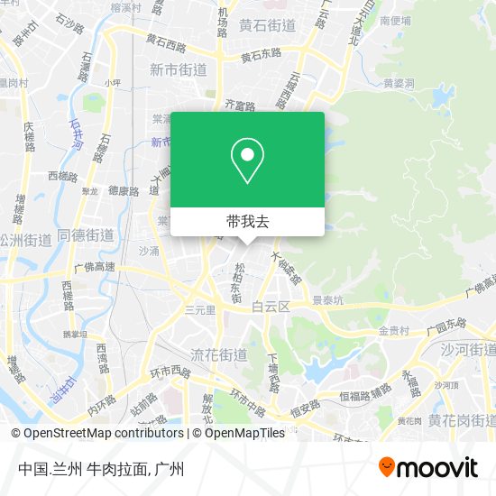 中国.兰州 牛肉拉面地图