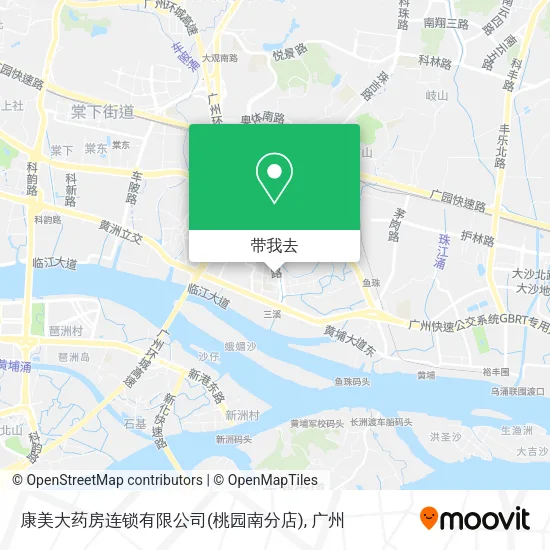 康美大药房连锁有限公司(桃园南分店)地图