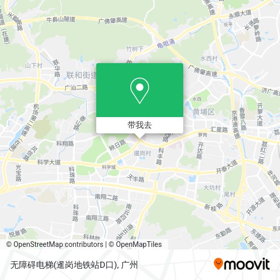 无障碍电梯(暹岗地铁站D口)地图