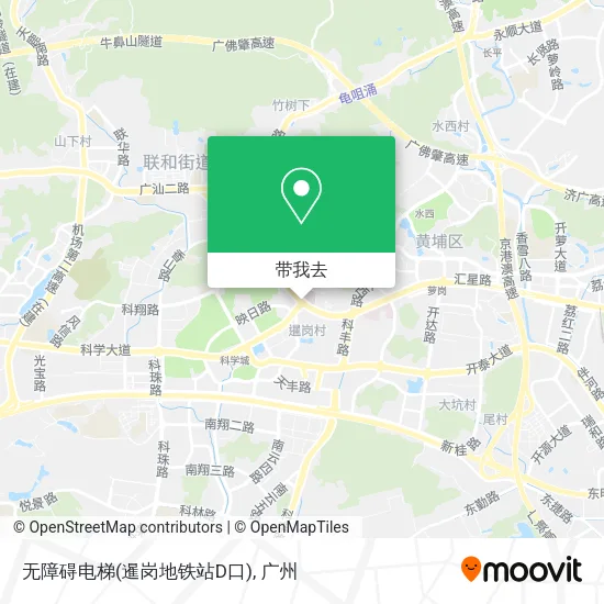 无障碍电梯(暹岗地铁站D口)地图