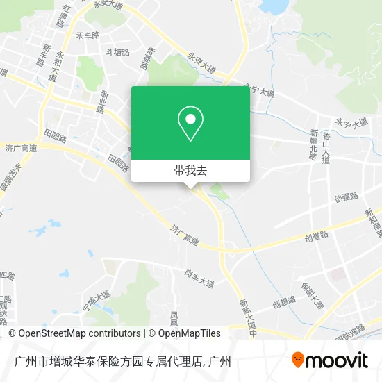 广州市增城华泰保险方园专属代理店地图