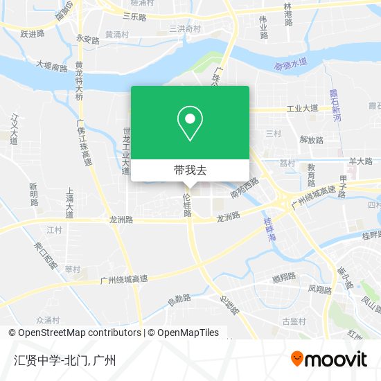汇贤中学-北门地图