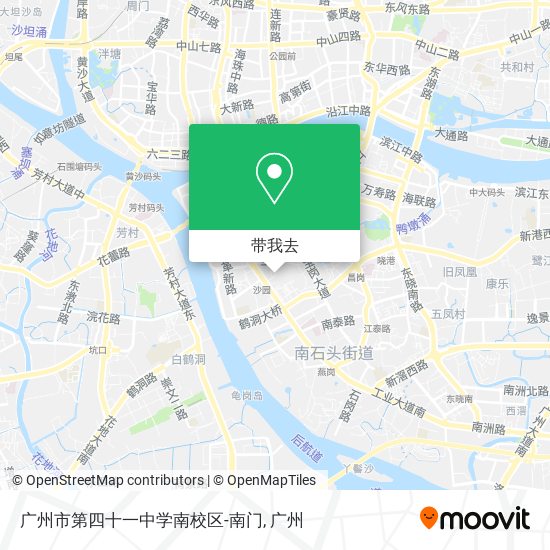 广州市第四十一中学南校区-南门地图