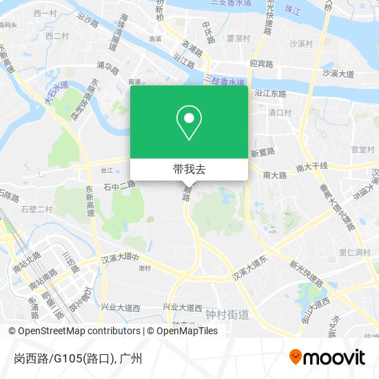 岗西路/G105(路口)地图