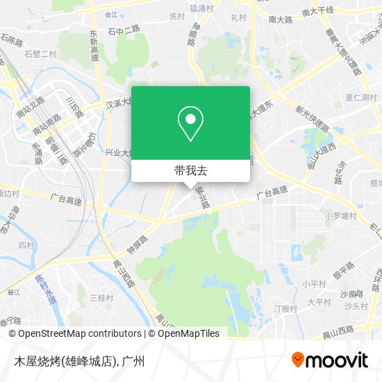 木屋烧烤(雄峰城店)地图