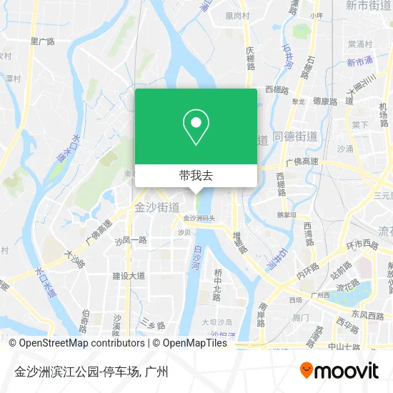 金沙洲滨江公园-停车场地图