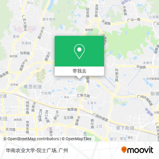 华南农业大学-院士广场地图