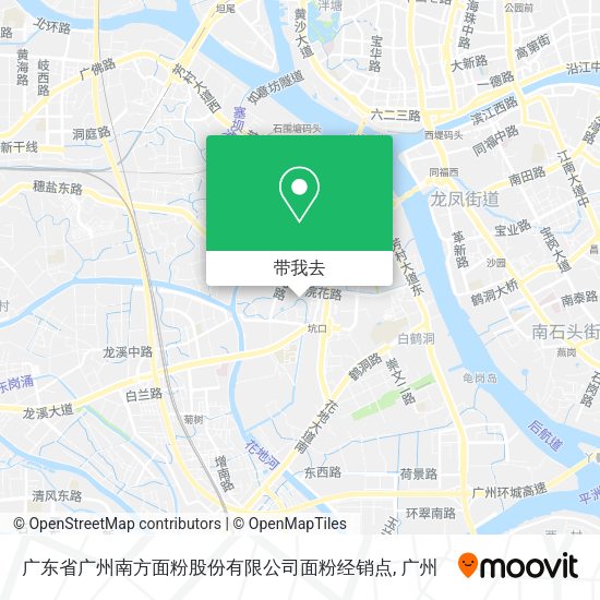 广东省广州南方面粉股份有限公司面粉经销点地图