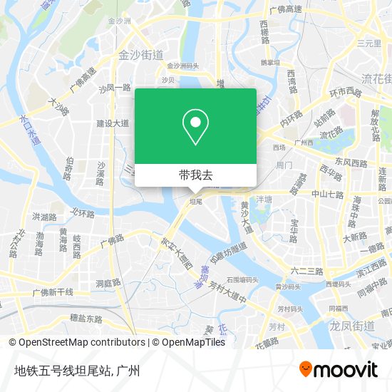 地铁五号线坦尾站地图