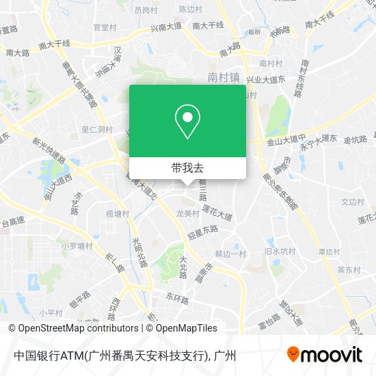 中国银行ATM(广州番禺天安科技支行)地图