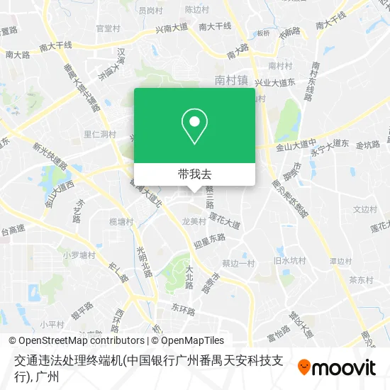 交通违法处理终端机(中国银行广州番禺天安科技支行)地图