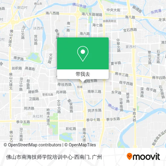 佛山市南海技师学院培训中心-西南门地图