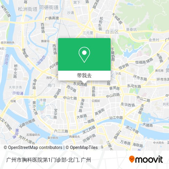广州市胸科医院第1门诊部-北门地图