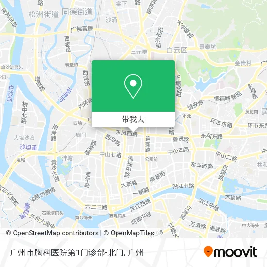 广州市胸科医院第1门诊部-北门地图