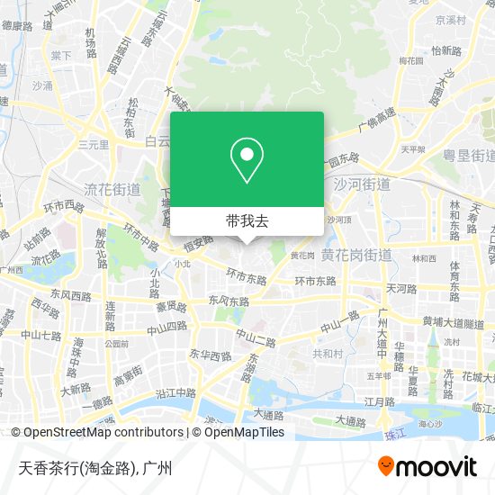 天香茶行(淘金路)地图