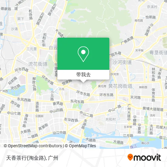 天香茶行(淘金路)地图