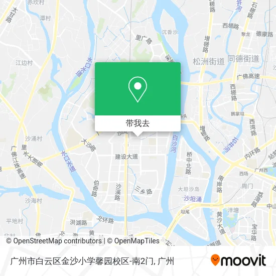 广州市白云区金沙小学馨园校区-南2门地图