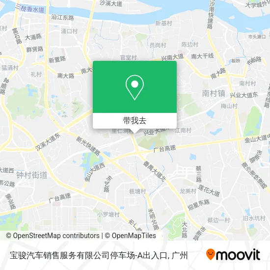 宝骏汽车销售服务有限公司停车场-A出入口地图