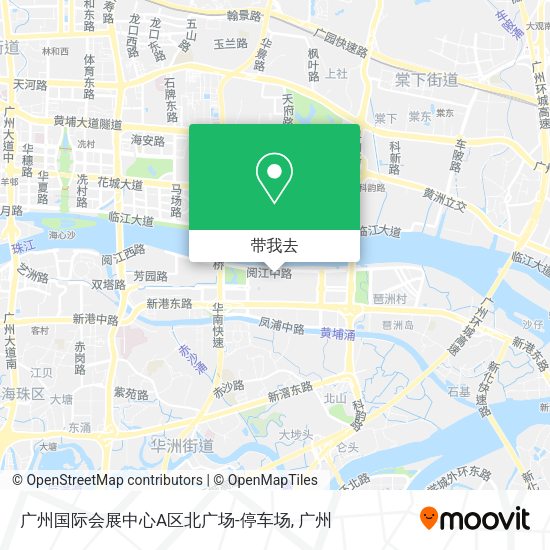 广州国际会展中心A区北广场-停车场地图