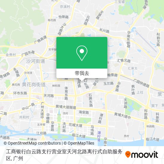 工商银行白云路支行营业室天河北路离行式自助服务区地图
