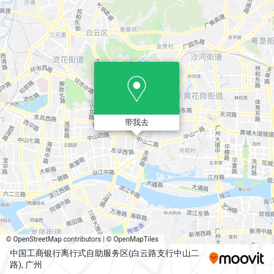 中国工商银行离行式自助服务区(白云路支行中山二路)地图