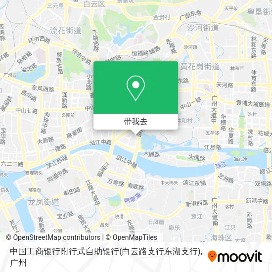 中国工商银行附行式自助银行(白云路支行东湖支行)地图