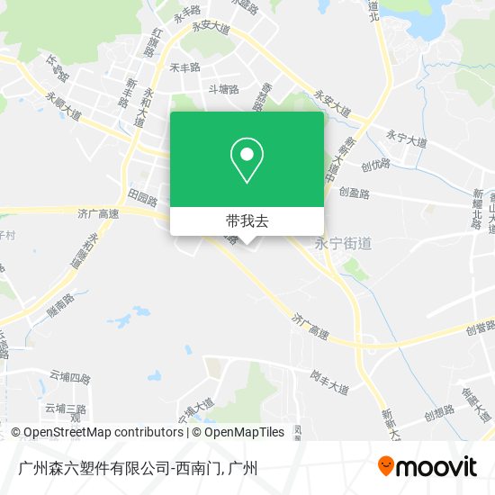广州森六塑件有限公司-西南门地图