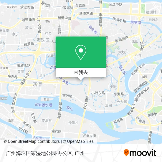 广州海珠国家湿地公园-办公区地图