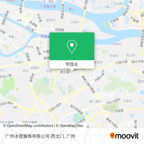 广州冰度服饰有限公司-西北门地图