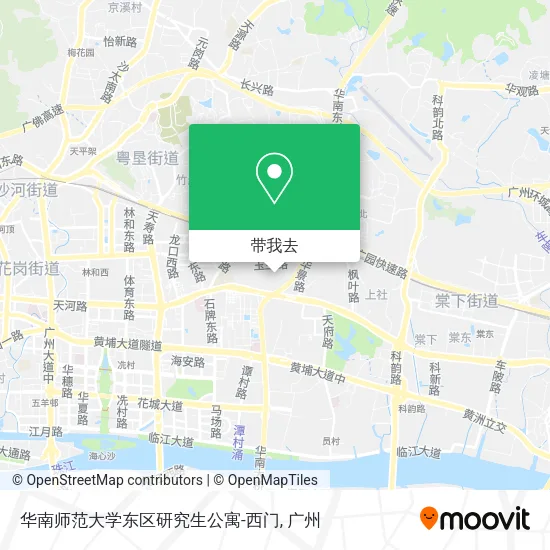 华南师范大学东区研究生公寓-西门地图