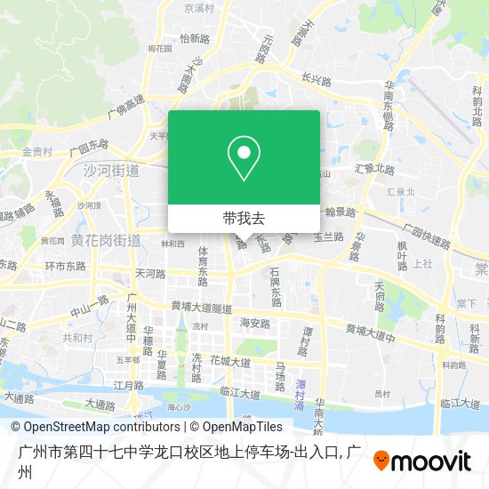 广州市第四十七中学龙口校区地上停车场-出入口地图