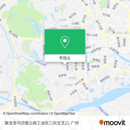 聚龙里与沙渡公路工业区三街交叉口地图