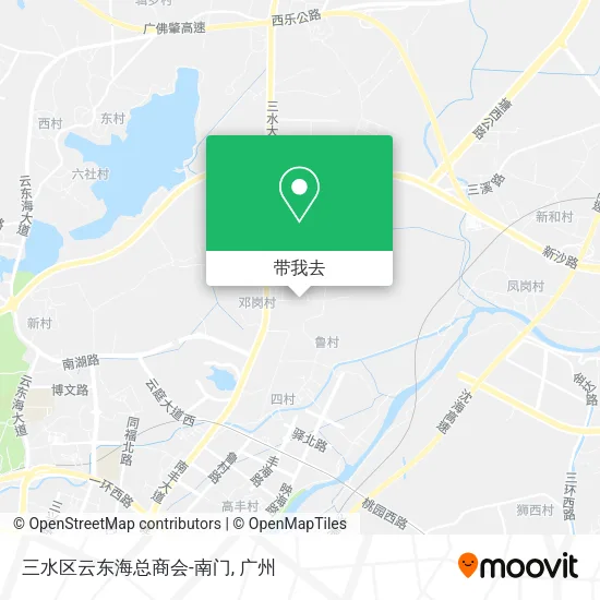 三水区云东海总商会-南门地图