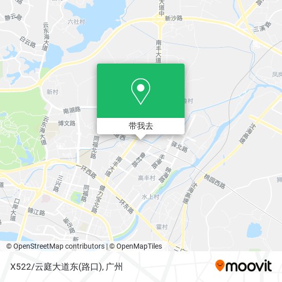 X522/云庭大道东(路口)地图