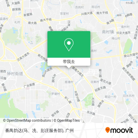 番禺韵达(马、冼、彭庄服务部)地图