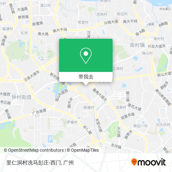 里仁洞村冼马彭庄-西门地图