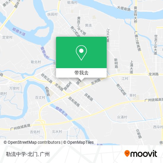勒流中学-北门地图