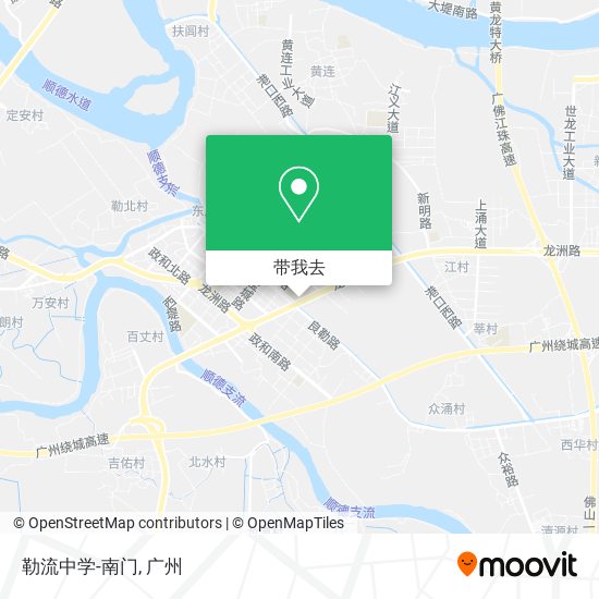 勒流中学-南门地图